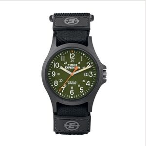TIMEX EXPEDITION Acadia 41mm Black/Green W/ Fastwrap Strap TW4B14000, NEW